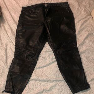 Torrid faux leather crop pants